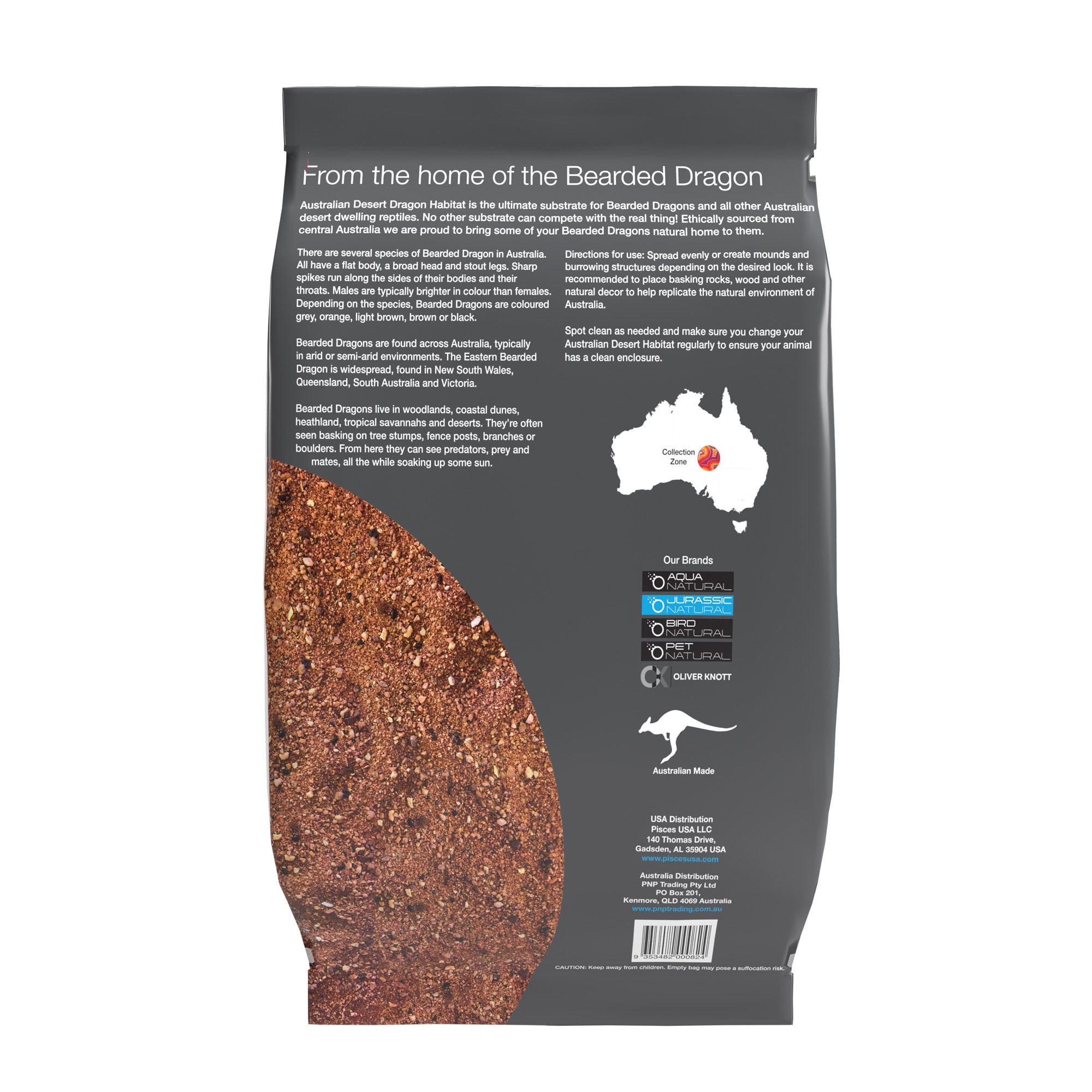 Jurassic Natural Australian Desert Dragon Habitat, 20 lbs.