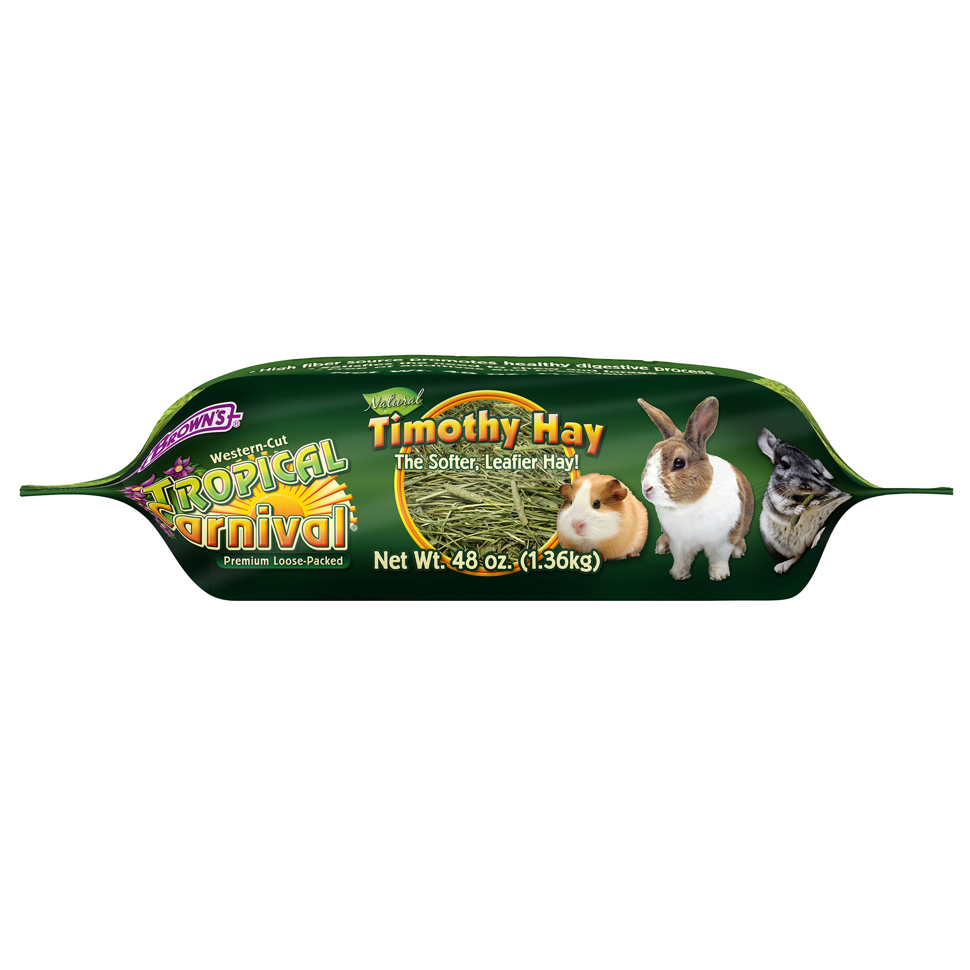 Brown's Tropical Carnival Natural Timothy Hay, 48 oz.