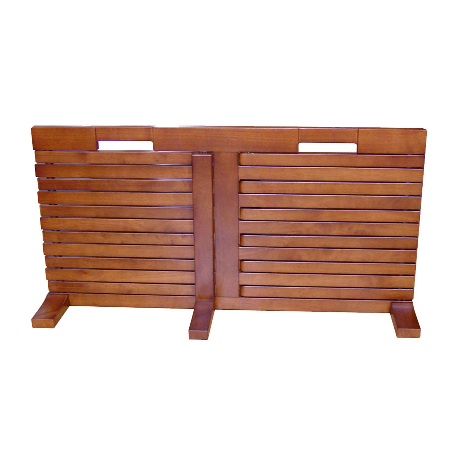 Zoovilla Gate-N-Crate Folding Pet Gate with Walnut Finish