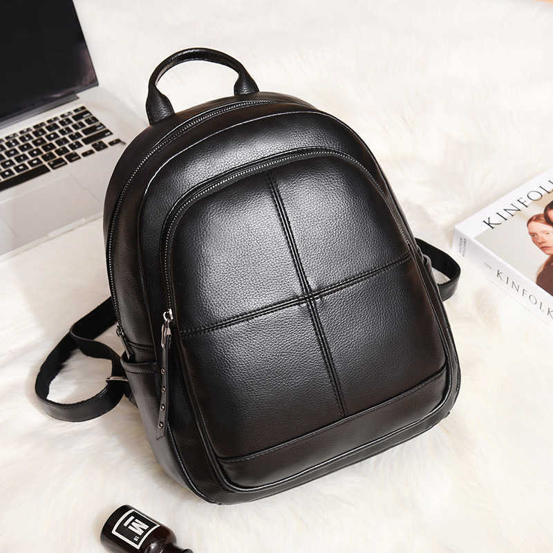 Korean version soft leather backpack for girls 2023 new fashionable anti-theft large capacity versatile travel backpack 241125