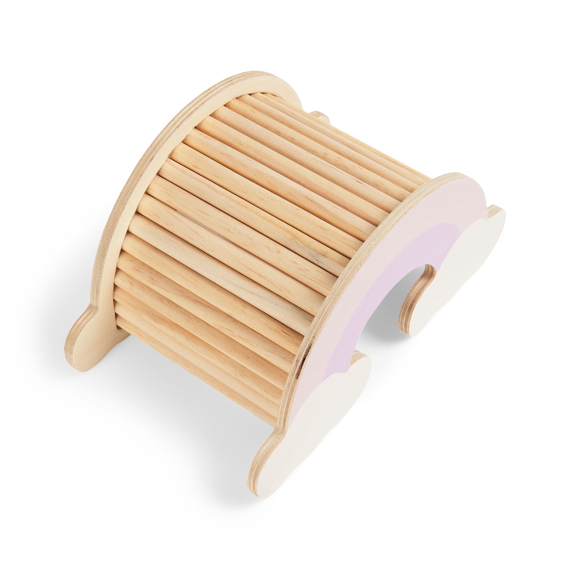 EveryYay Rainbow Wooden Hideaway for Small Animals, Medium