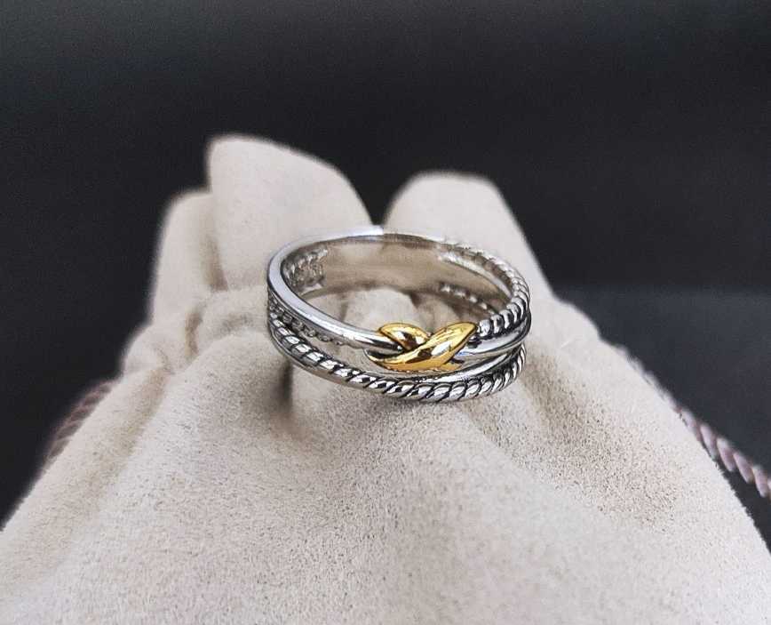 Davidlys Ring Designer Mans Women Popular Band Rings Wedding Rings Men Silver Ring Cable Collection Vintage Loop Hoop Punk Designer Davidlys Yurmanly Ring 0Eb