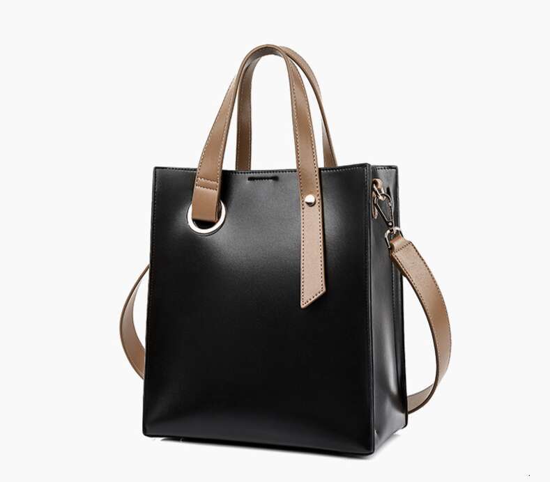 LEMON KOKO Tote New Style Temperament Large Capacity Women's Casual Simple Hand-Held Texture Wide Strap Shoulder Bag
