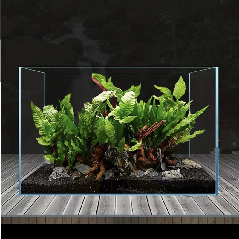42 Gallon Large Open Crystal Ultra White Glass Fish Tank Landscape Coral Culture Aquarium