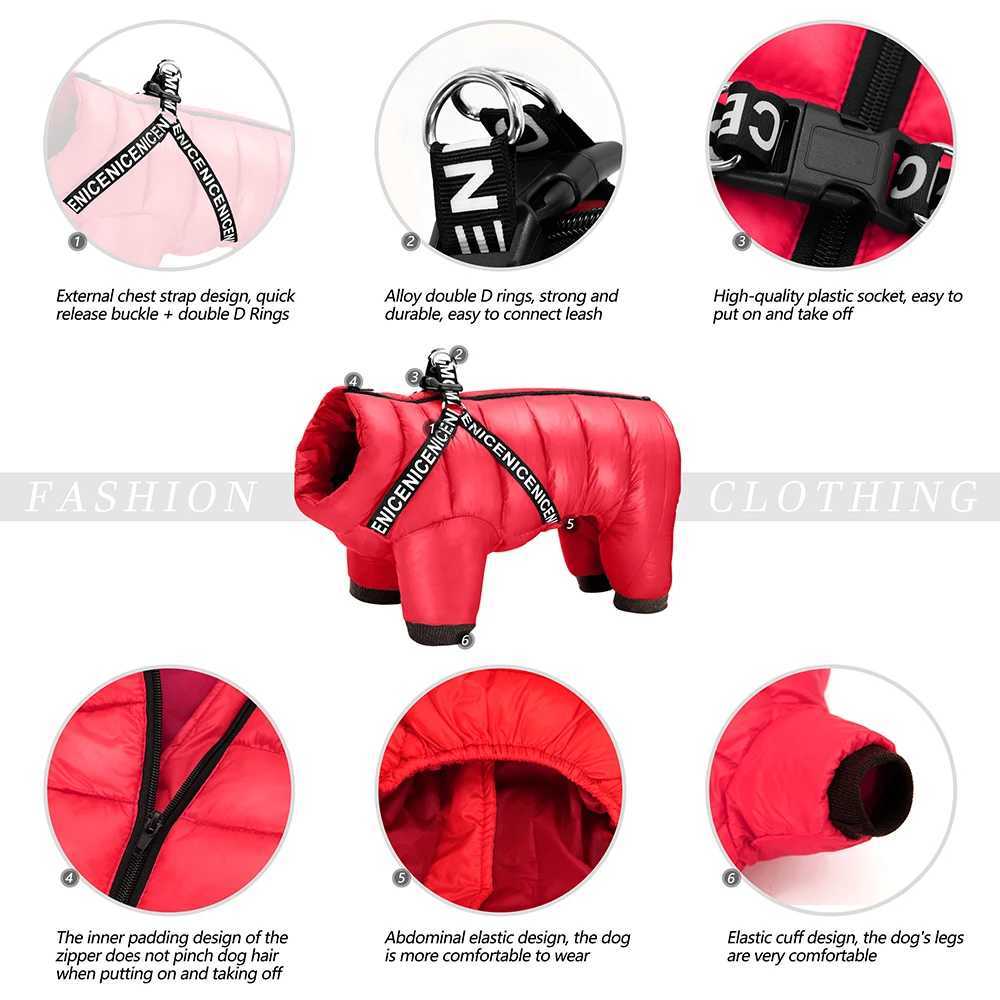 Winter Pet Dog Clothes Super Warm Dog Jacket Coat Waterproof Small Medium Large Dogs Pet Clothing Jumpsuit For French BulldogXJ241125