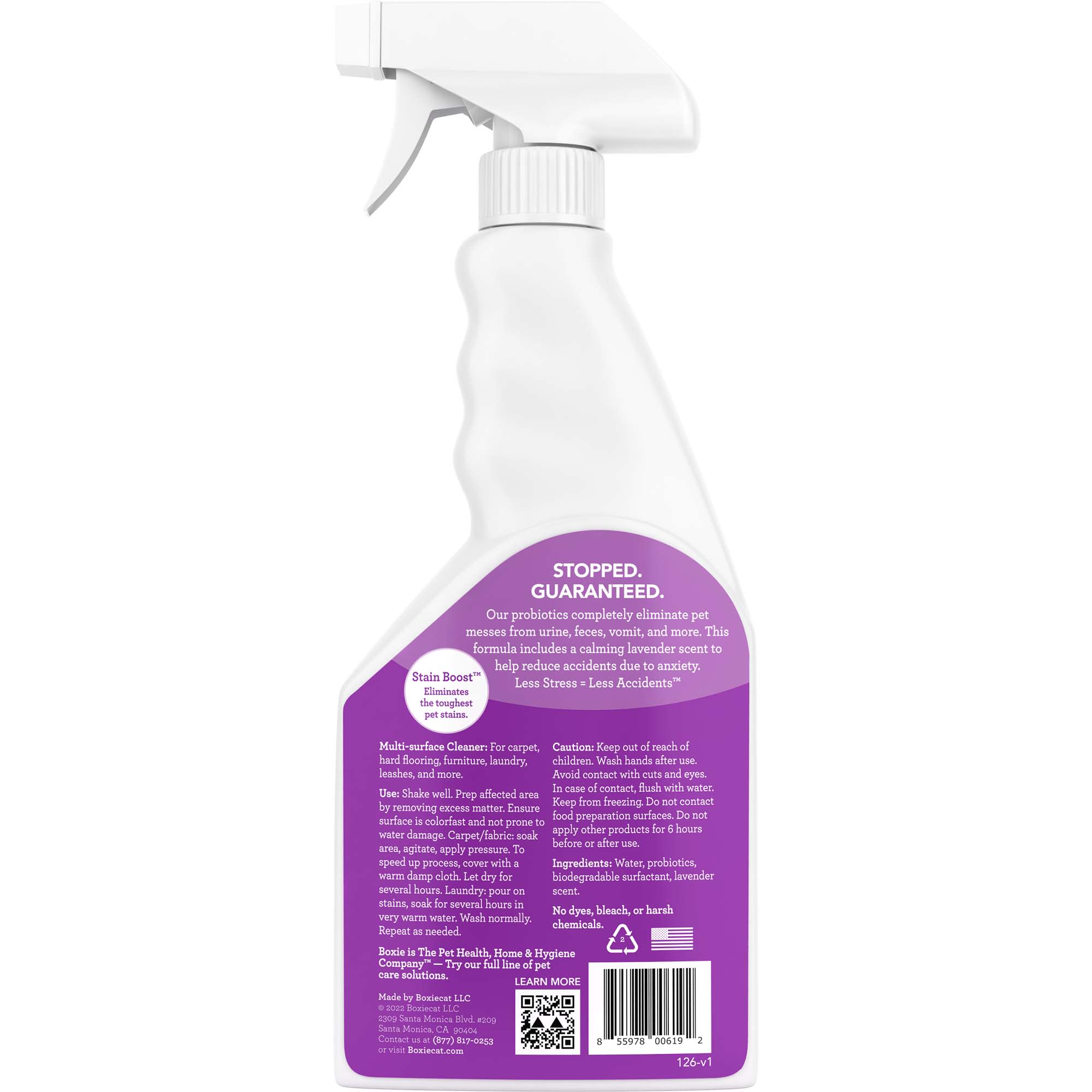 Boxiecat BoxiePro Extra Strength Calming Formula Stain & Odor Stopper for Dogs, 24 fl. oz.