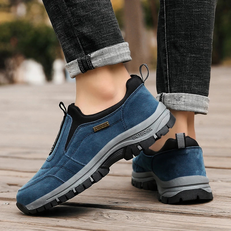 Mens non-slip casual sports shoes wear-resistant hiking shoes Outdoor 2024 fashion comfortable flat walking shoes for men 241125