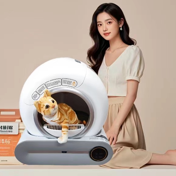 2024 New Design Automatic Smart Cat Litter Box Furniture Auto APP Control Intelligent Self Cleaning Cat Toilet