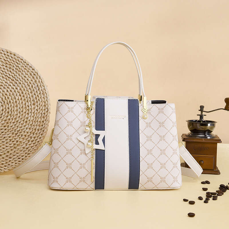 Autumn New Women's Handbag Fashionable Light Luxury Tote Contrasting Color Large Capacity Shoulder Bag For Women