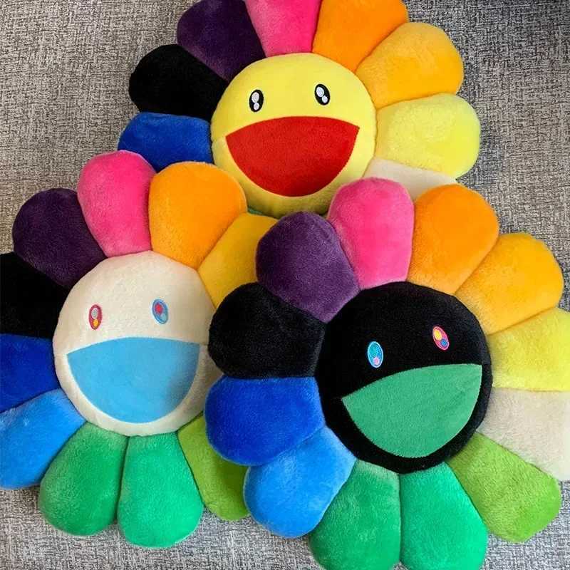 Cushion/Decorative Pillow 60cm Sunflower Japanese Rainbow Chrysanthemum Plush Toy Baby Floor Game Cushion Chair Cushion Sofa Home Decoration High Qual