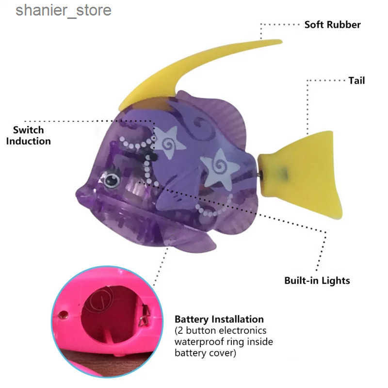 Cat Interactive Electronic Toys Cat Interactive Electric Fish Toy Water Cat Toy Indoor Swimming Machine Mermaid Toy Cat and Dog LED Light Pet Toy L240