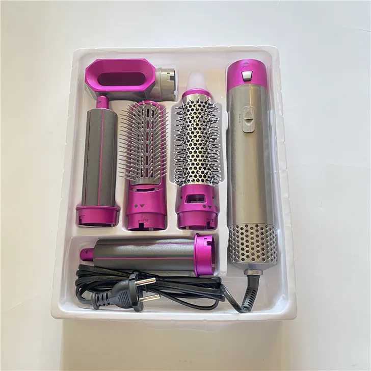 Five in one hot air comb automatic curling iron dual-purpose hair comb electric hair dryer hair dryer comb W241125