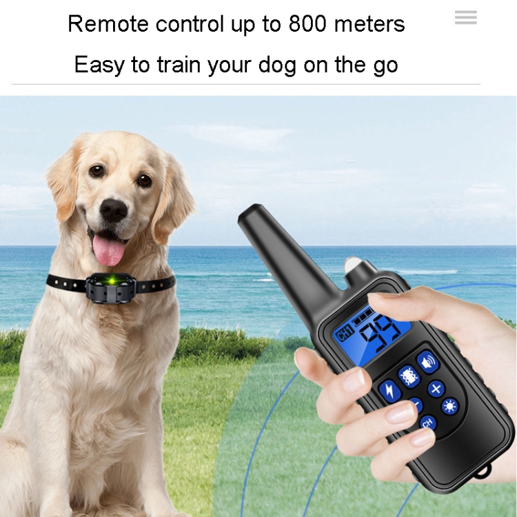 Stop Barking Pet Products Training Collar Anti-Barking Dog Trainer 800m Remote Control Stop Barker Dog Training Collar