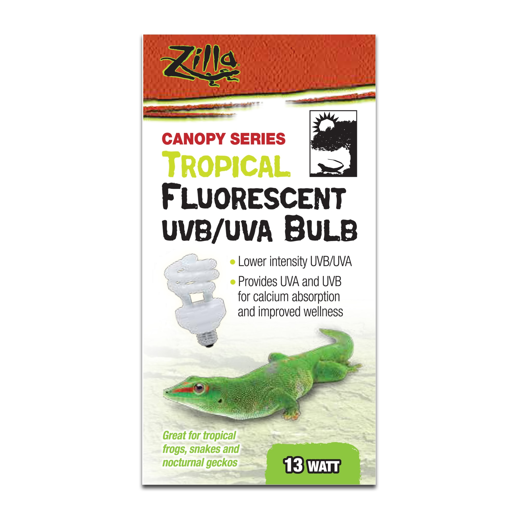 Zilla Tropical Fluorescent UVB/UVA Bulb, 13 Watts
