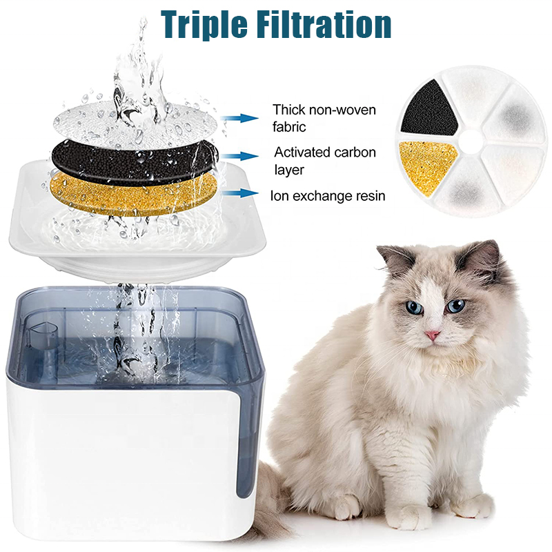 3L Automatic Pet Cat Dog Feeder Drinking Fountain 360 Circulating Filtration Cats Dog Water Fountain