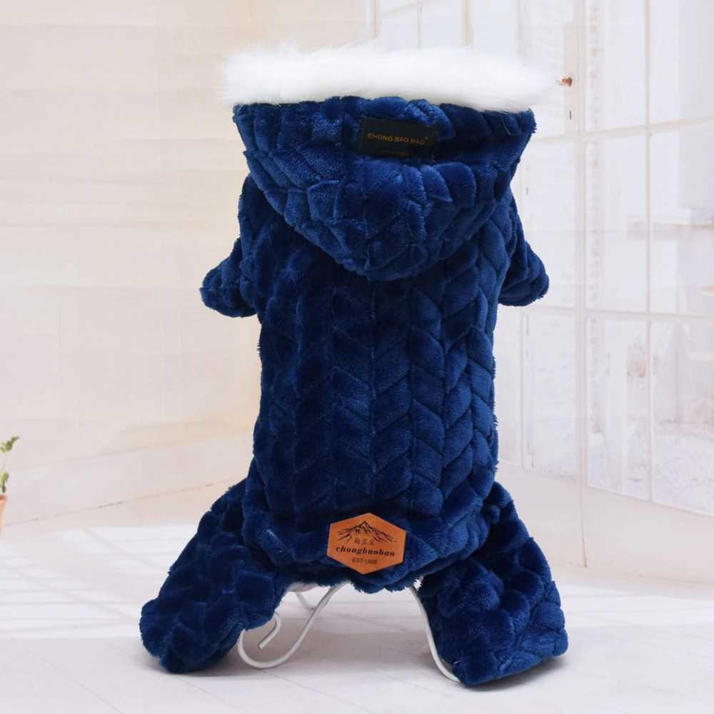 Winter Pet Dog Clothes Thicker Polyester Cotton Coats Jumpsuit Four-legged Down Jacket For French Bulldog Puppy ChihuahuaXJ241125
