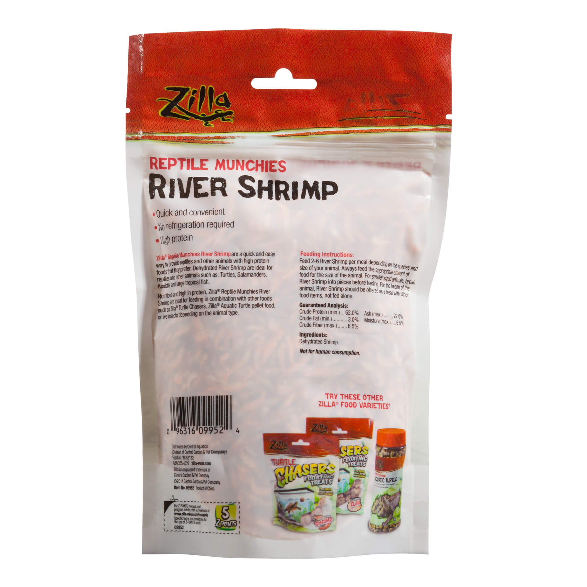 Zilla Munchies River Shrimp Reptile Food, 2 oz.