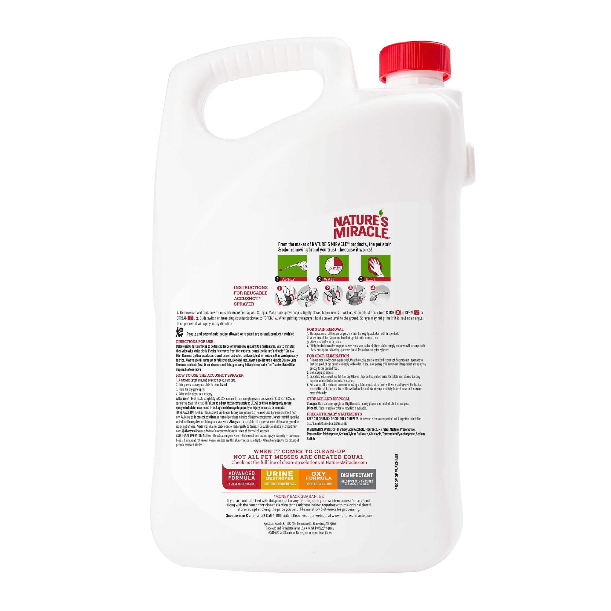 Nature's Miracle Stain & Odor Remover for Dogs, 170 fl. oz.