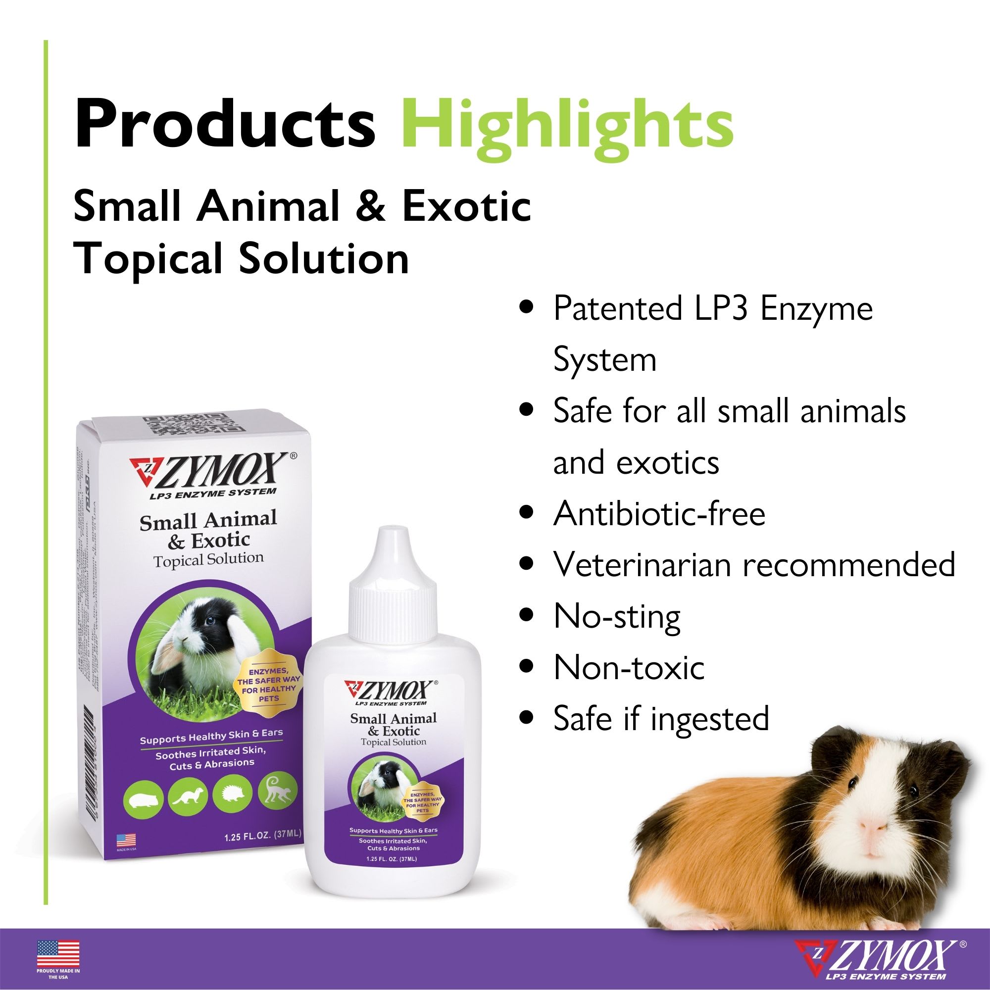 Zymox Small Animal & Exotic Topical Solution, 1.25 fl. oz.