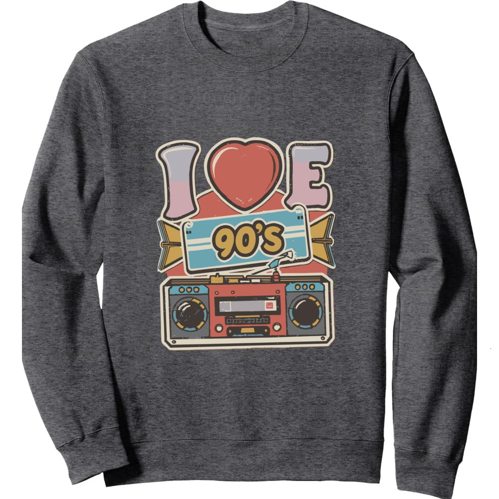 Long Sleeve Shirts for Men sweatshirt I Love the 90s - Funny 90s Meme Sweatshirt Streetwear Casual tops clothes color Trendy Warmth