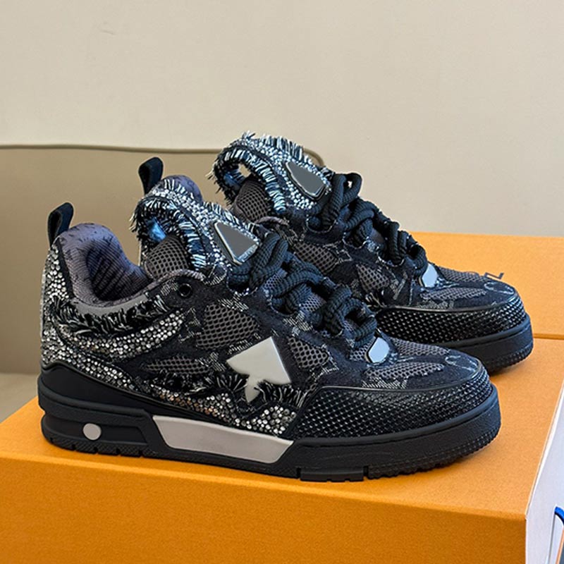 Skate Scarpe Da Ginnastica Uomo Donna Con Scatola, Sneakers Fiorite, Suola Outd…