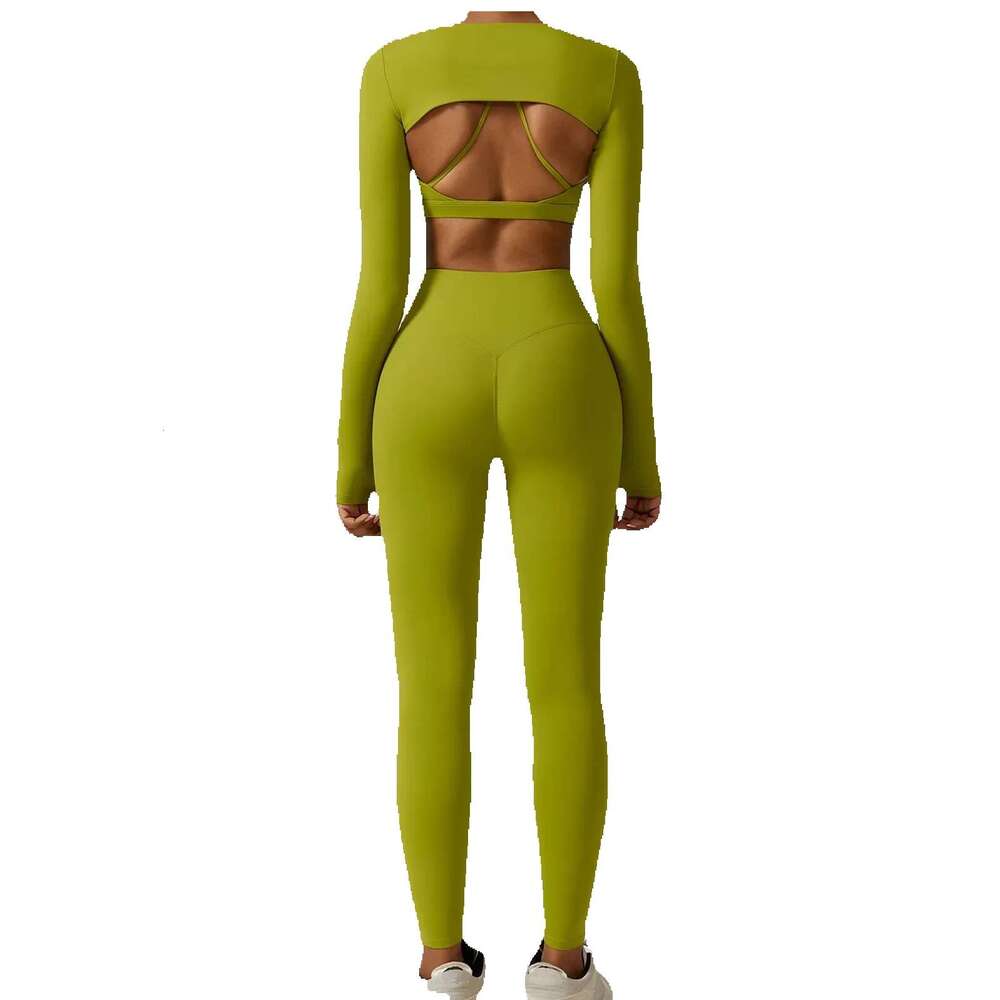 3 Piece Yoga Set Workout Outfits Women Tracksuit Jacket Sport Bra High Waist Leggings Fiess Long Sleeve Gym Zipper Sportswear