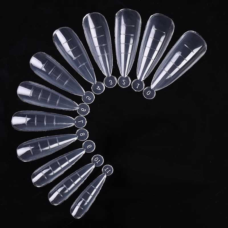 60Pcs Dual Nail Forms Extension Tips Mold Quick Buliding False Nails Short Almond Acrylic Upper Forms Diy Art Manicure ToolW250120
