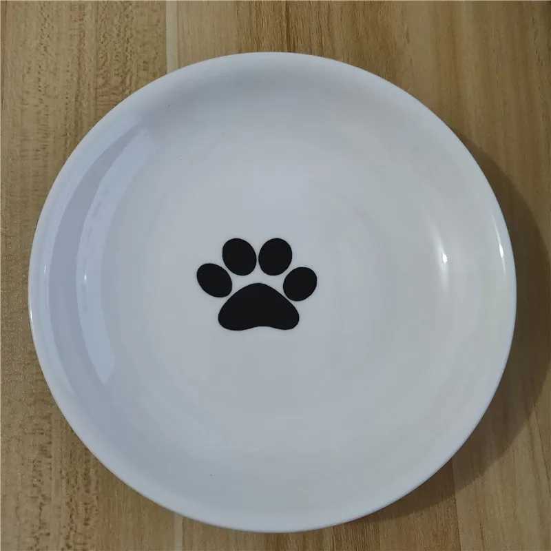 New Cute Patterns Ceramic Pet Bowl Cute Cat Bowl Food Basin Dog Pot Pet Eat Bowls Round Ceramic Bowls FeedersXJ241125