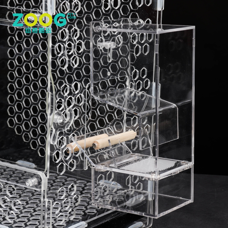 Hot Sale rectangle clear pet container modern pretty birdcage