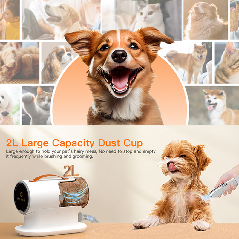 Pet Grooming Tools and Vacuum Pet Hair Remover Large Capacity Dog Grooming Vacuum for Shedding with 5 Low Noise Dog Hair Dryer