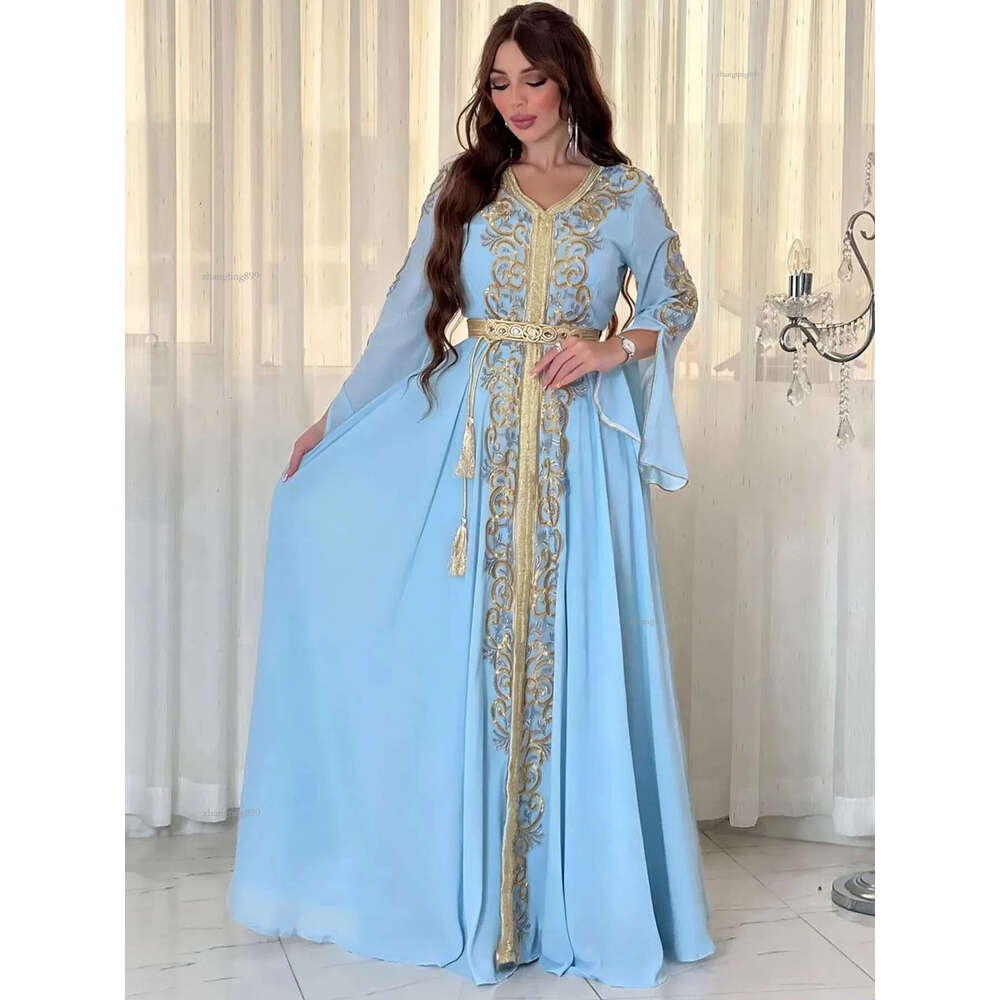 Eid Muslim Party Dress for Women Abaya Emboridery Jalabiya Morocco Dresses Abayas Kaftan Abaya Islam Vestidos Arab Long Robe 240229