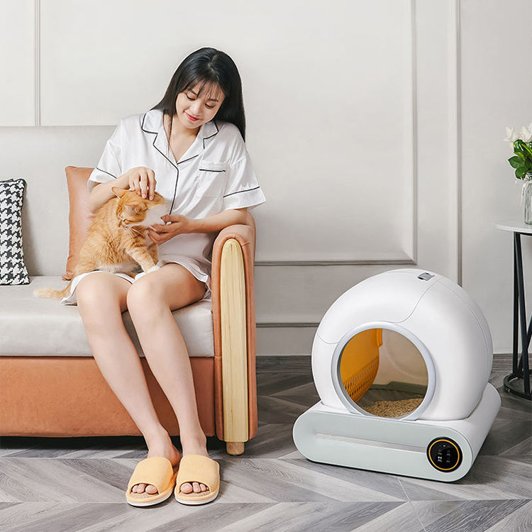 Large size of cute automatic cleaning Smart App Control Litter Box Automatic Cat Toilet Box With Wifi App
