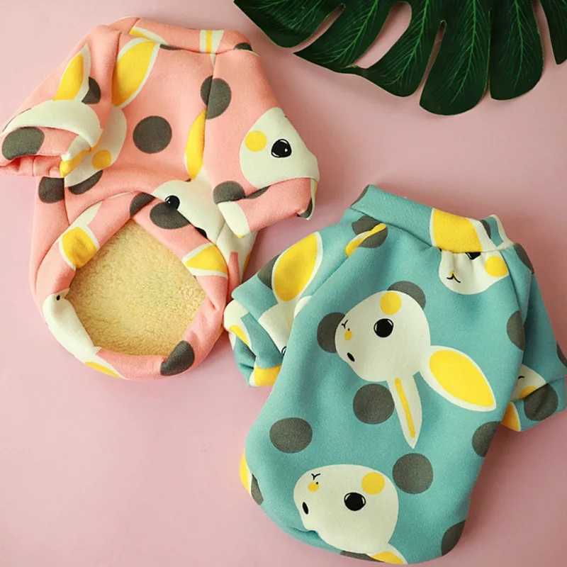 Cartoon Print Cute Pet Clothes for Small Dogs Cats Warm Vest Leisure Shirt Puppy Kitten Accessory ClothesXJ241125