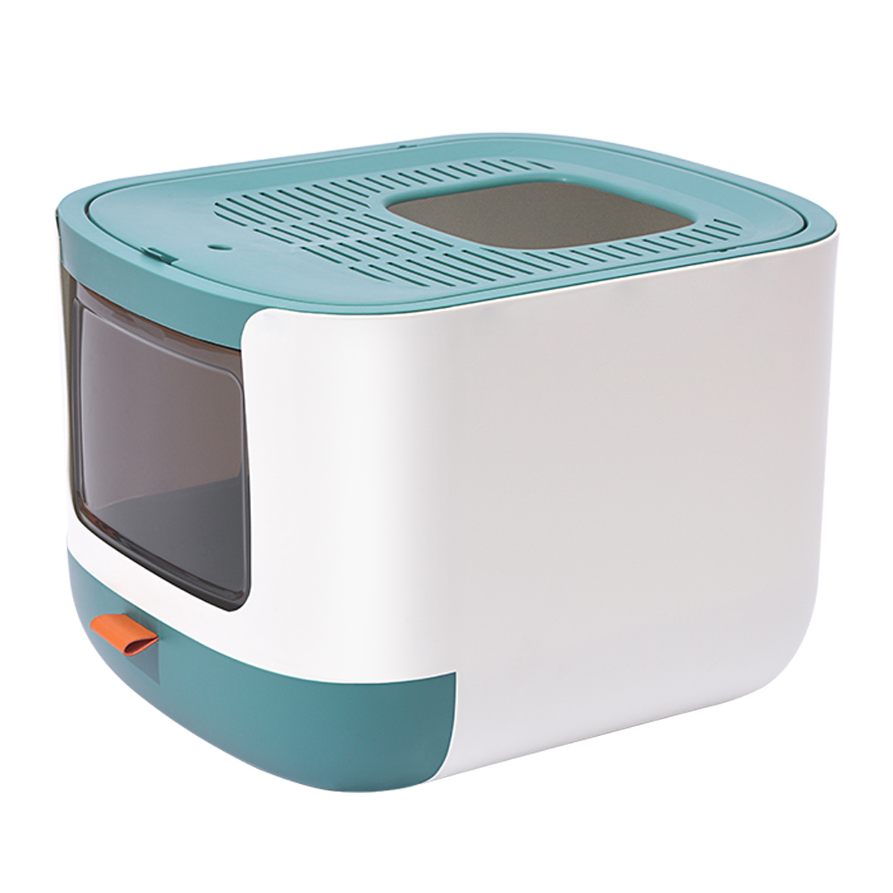 PAKEWAY OEM ODM New Closed Cat Toilet Plastic Large Space Cat Litter Box Cat Litter Trays