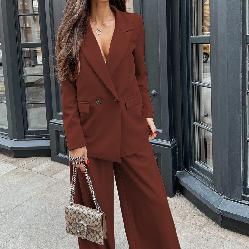 Zl2048 Women's Autumn/Winter New Casual Professional Suit Set Two Pieces