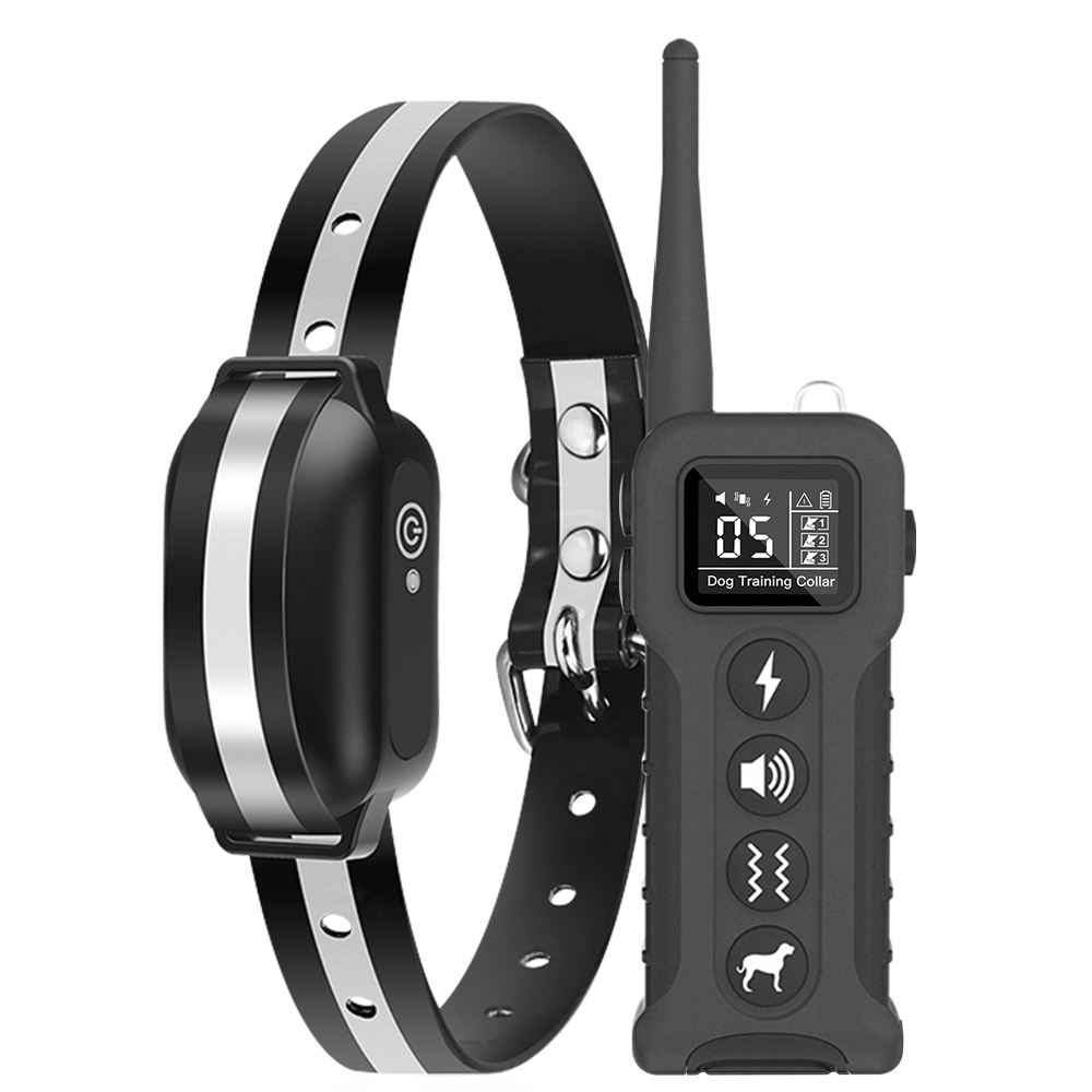 Custom Tpu Reflective Waterproof Large Breed Dogs Shock Vibration Static Luxury Bark Dog Training Collar With Remote Control