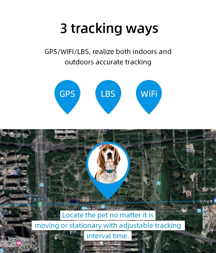 Custom Waterproof Dog Collar Pet Tracker Gps