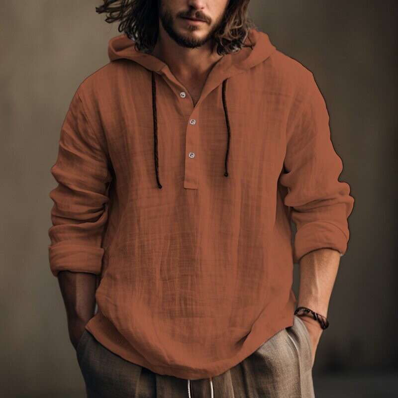 New Cotton En Shirt Hooded Sweatshirt With Long Sleeves For Spring And Summer Casual Daily Wear