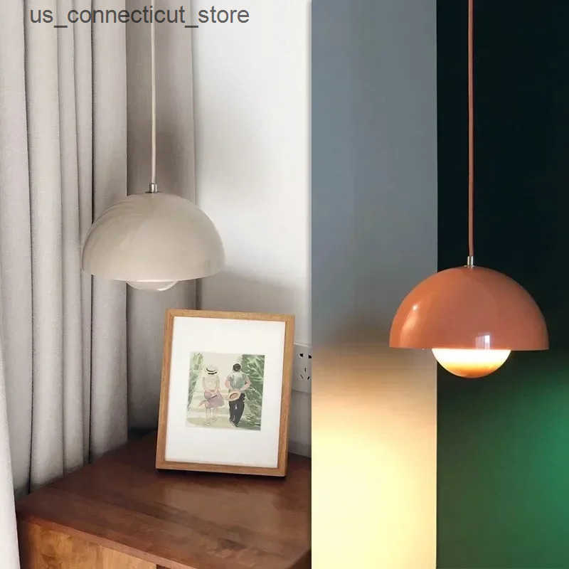 Pendant Lamps Nordic Semicircular Pendant Light Modern Color Restaurant Simple Hanging Lamp Denmark Indoor Living Room Bar Led Pendant Lamp L240910