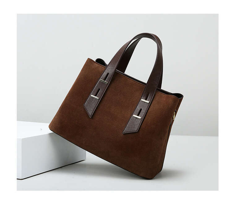 Women's Handbag New Matte Leather Shoulder With High-End Feel, Large Capacity Crossbody Bag, Commuting Bag