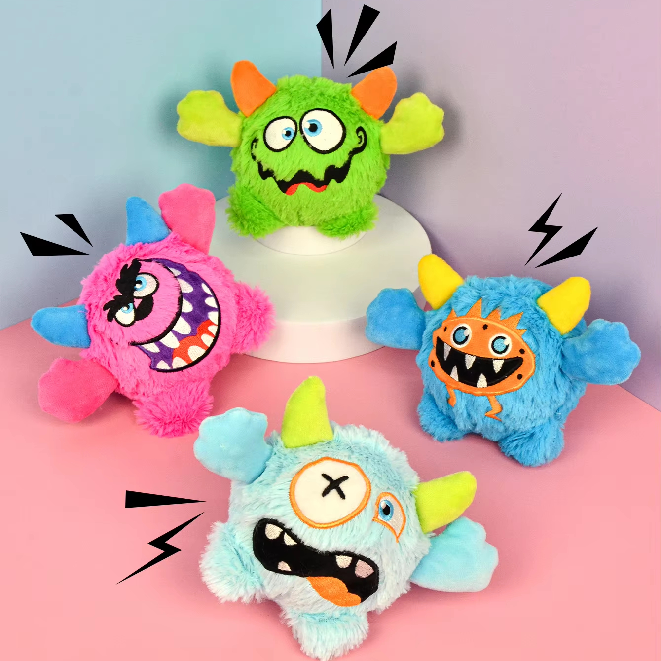 MIDEPET Monster Pet Squeaky Plush Toys for Puppies and Dogs Interactive Fun Wholesale Dog Toys Customizable Halloween