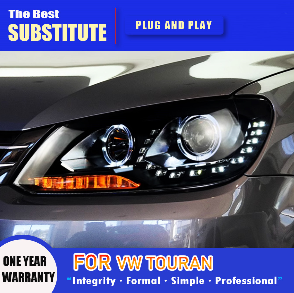 Headlights for VW Touran LED Headlight 2010-20 15 Head Lamp Upgrade DRL Dynamic Signal Lamp Front light Assembly