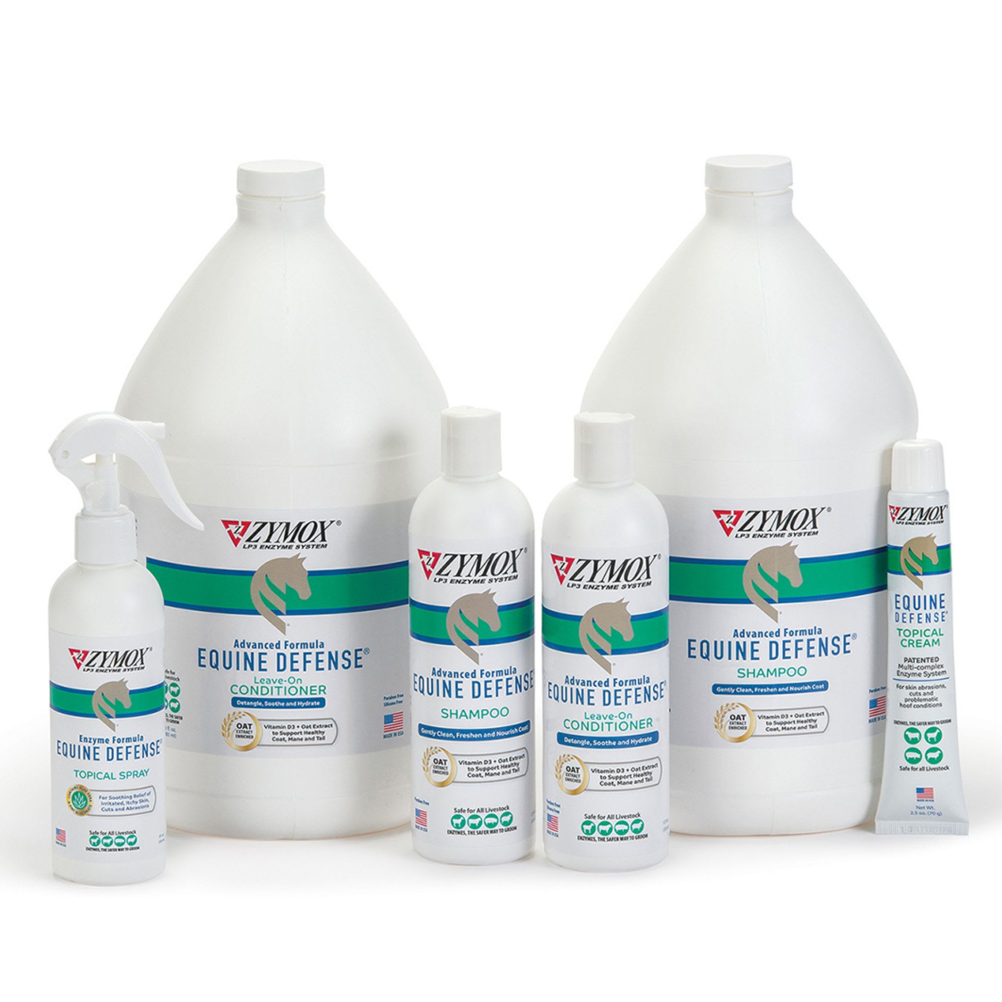 Zymox Equine Defense Advanced Formula Shampoo for Horses, 128 fl. oz.