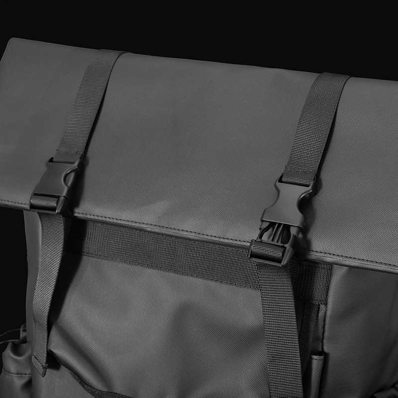 New Roll Mouth Trendy Men's Backpack Large Capacity Backpack Anti Splashing Personalized Travel Bag College Student Backpack 241125