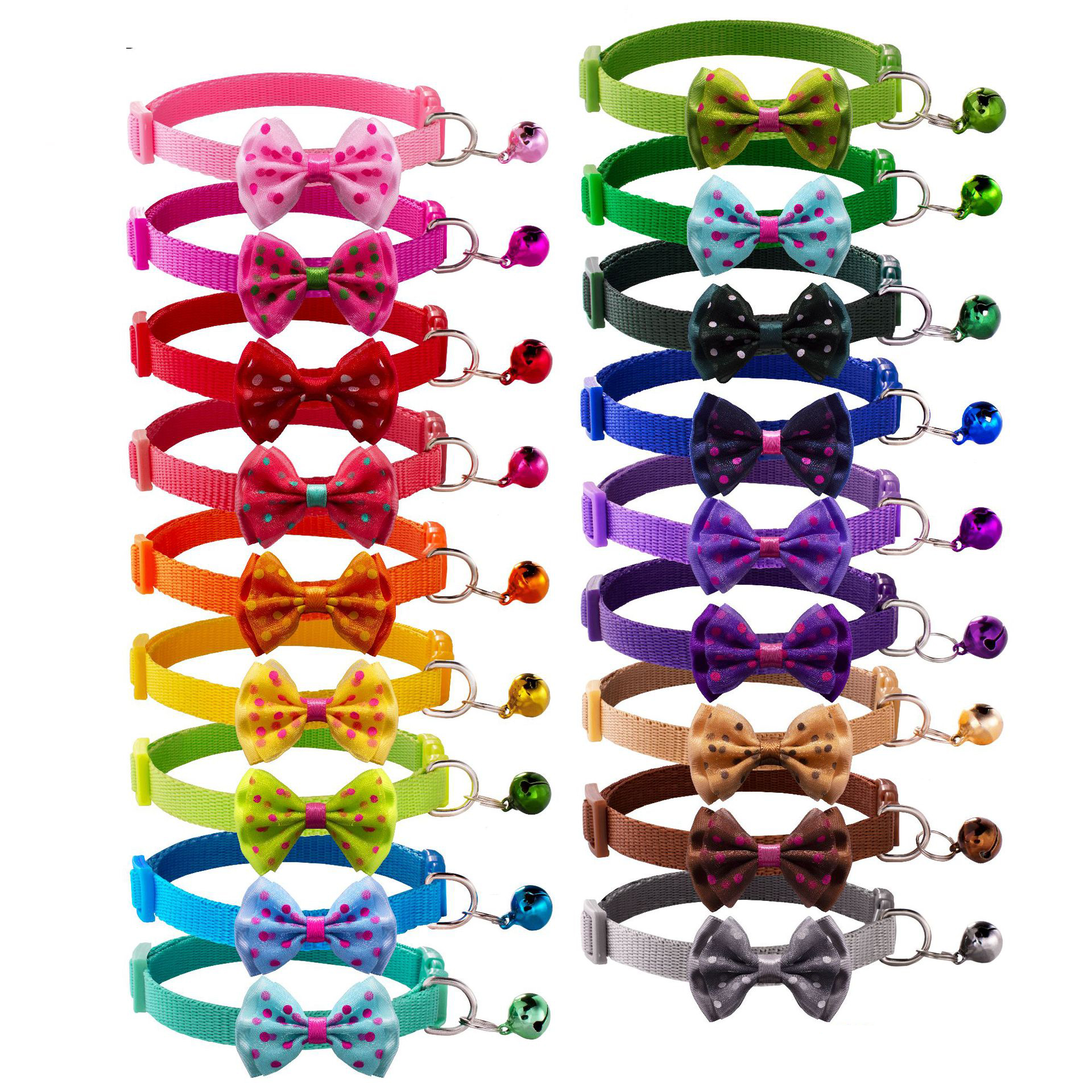 Adjustable Muti-colors Bow design dog cat collar