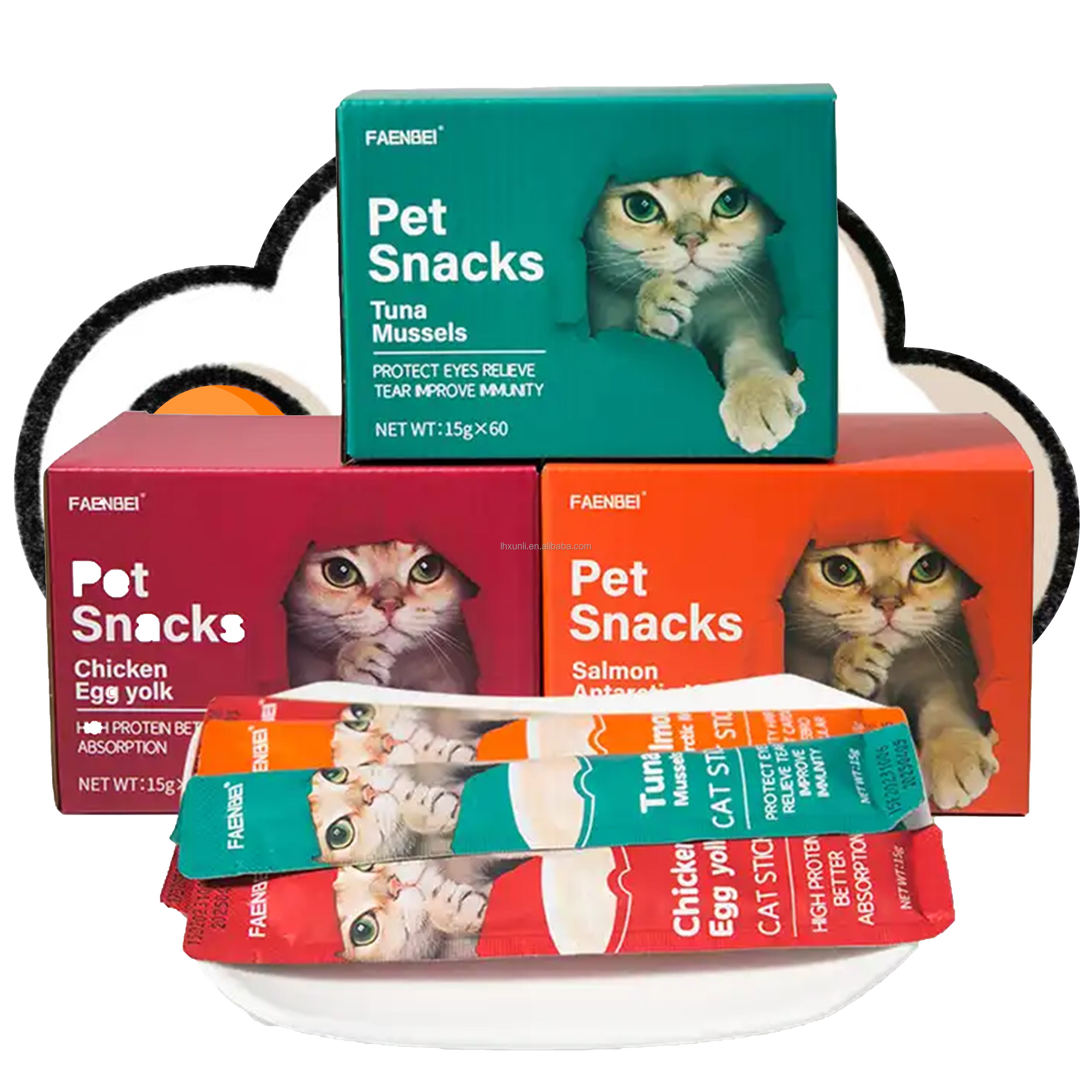 wholesale Recruit agent OEM ODM free sample wholesale 15g Health and nutrition wet cat food pouch for cat pet treats snacks food