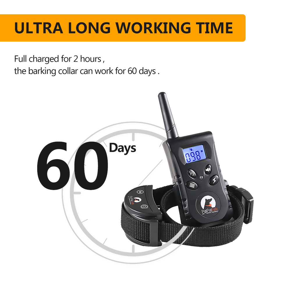shock pet training collar remote dog collar training rechargeable and waterproof