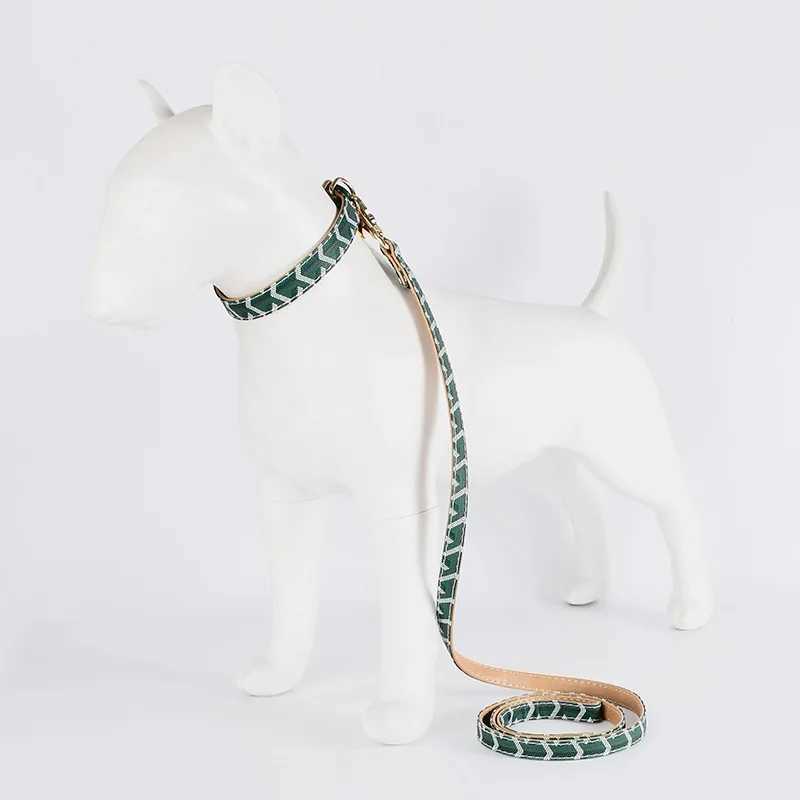 Soft leather pet collar and belt set luxurious snake skin pattern dog collar traction rope outdoor adjustable walking pet belt X241125