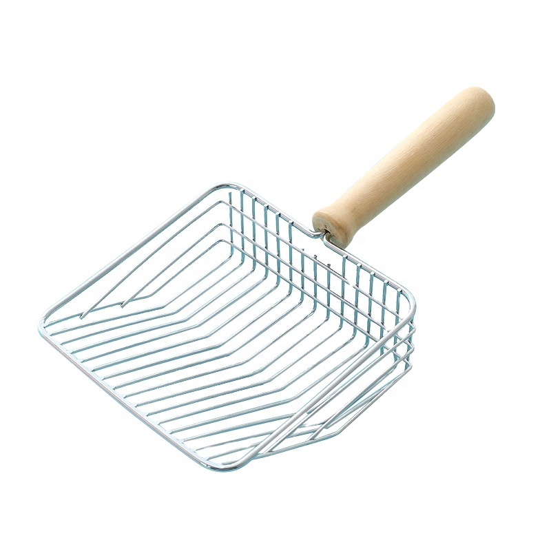 Hyra Metal Cat Litter Scoop Fast Sifting Kitty Poop Scooper Caddy Optional Stand Cat Litter Shovel