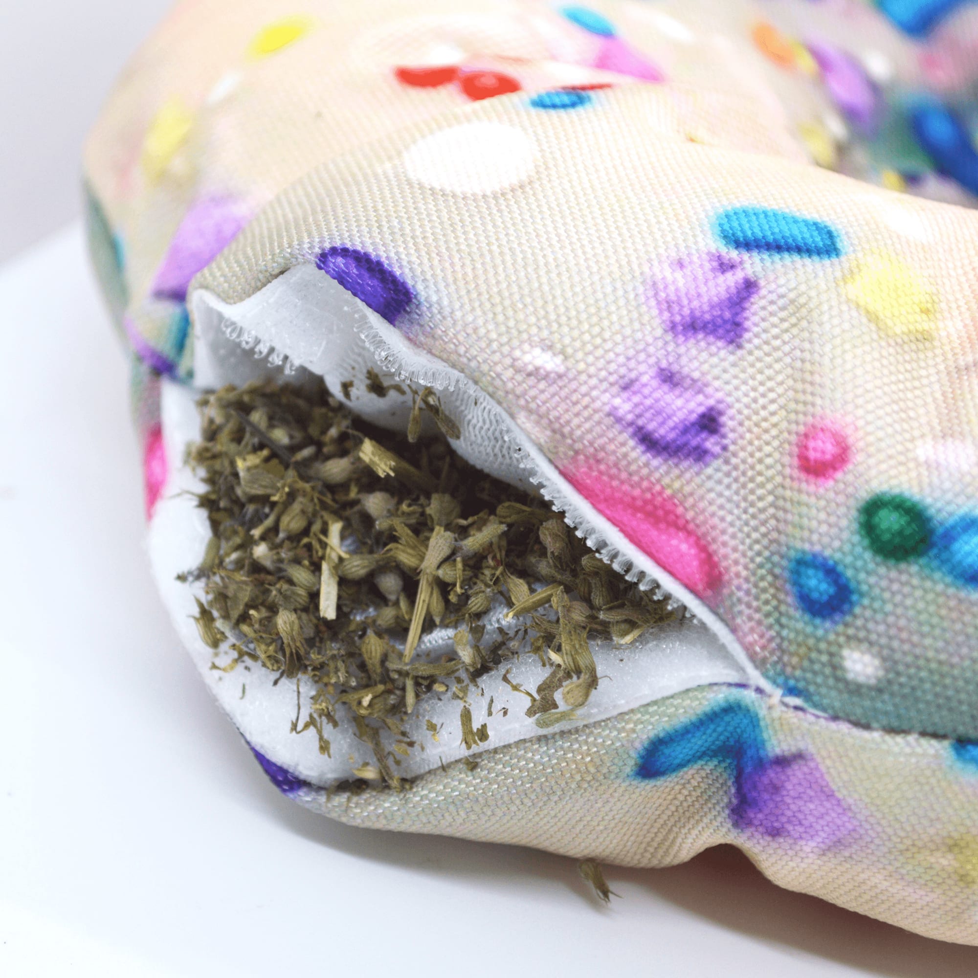 Doggijuana Get the Munchies Refillable Donut Dog Toy, Medium
